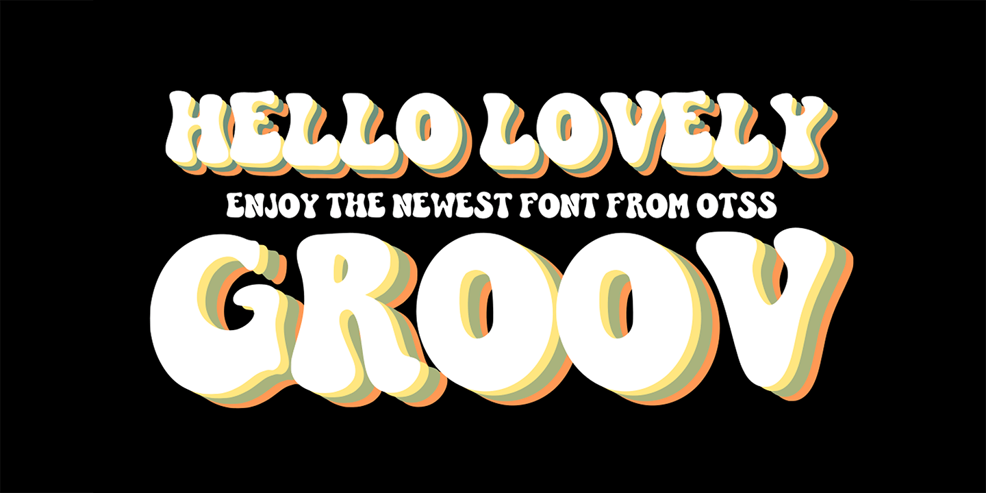 Rainbow Cloud Font Poster #1