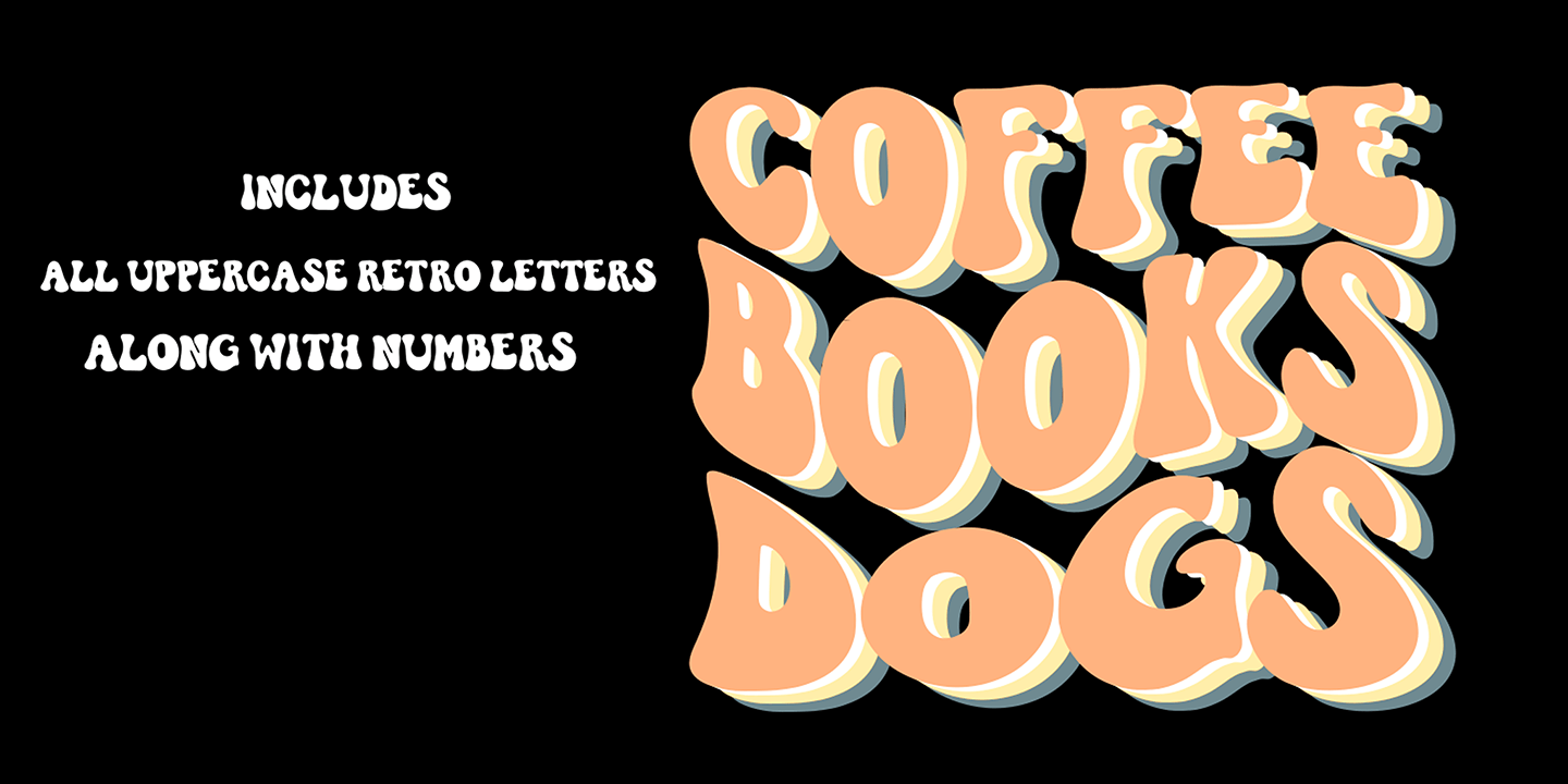 Rainbow Cloud Font Poster #1