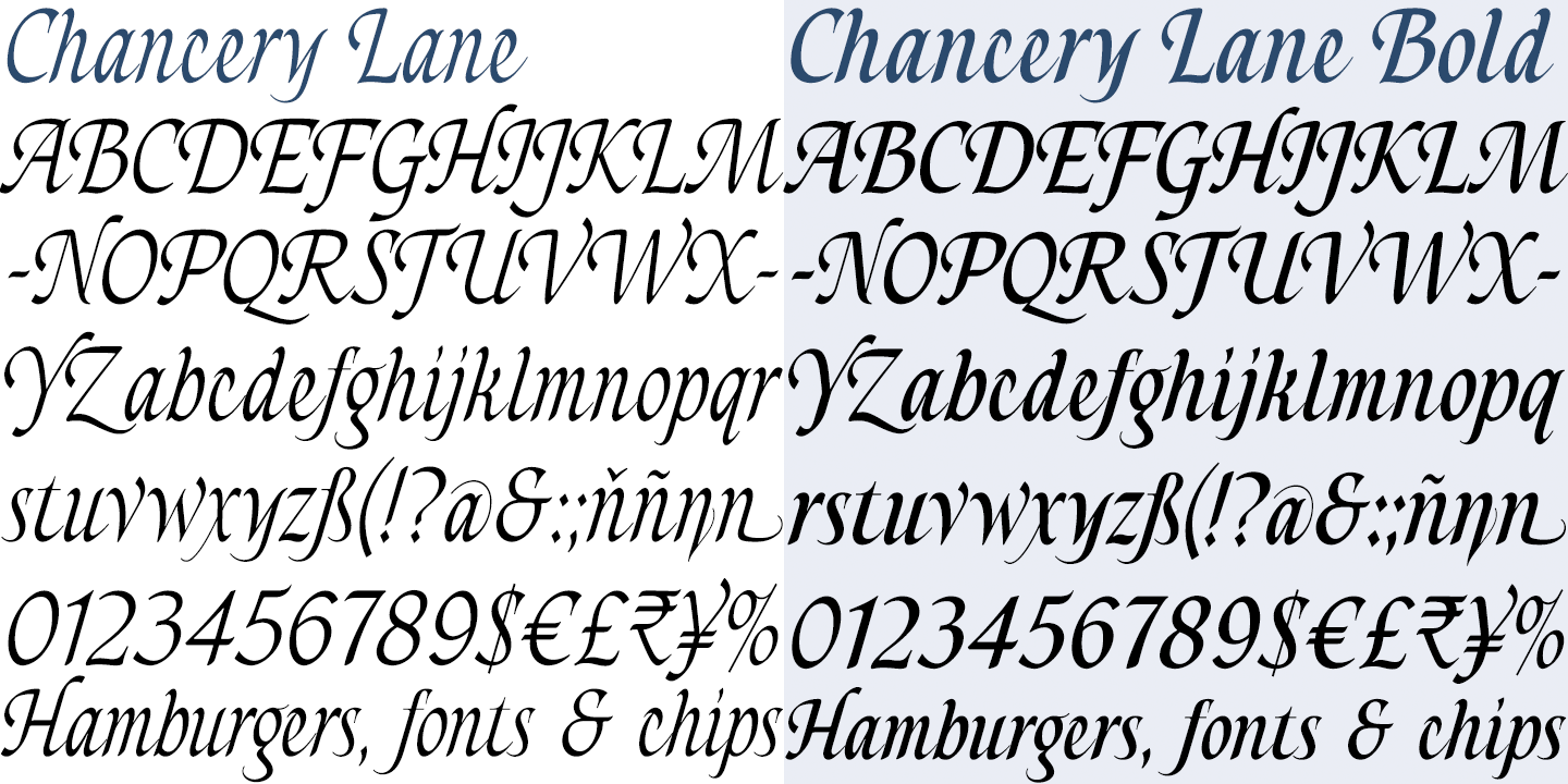 Chancery Lane Font Poster #1