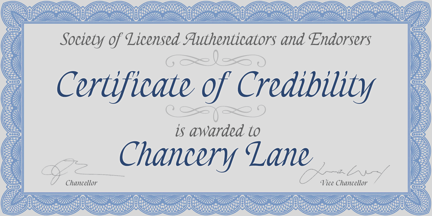 Chancery Lane Font Poster #1