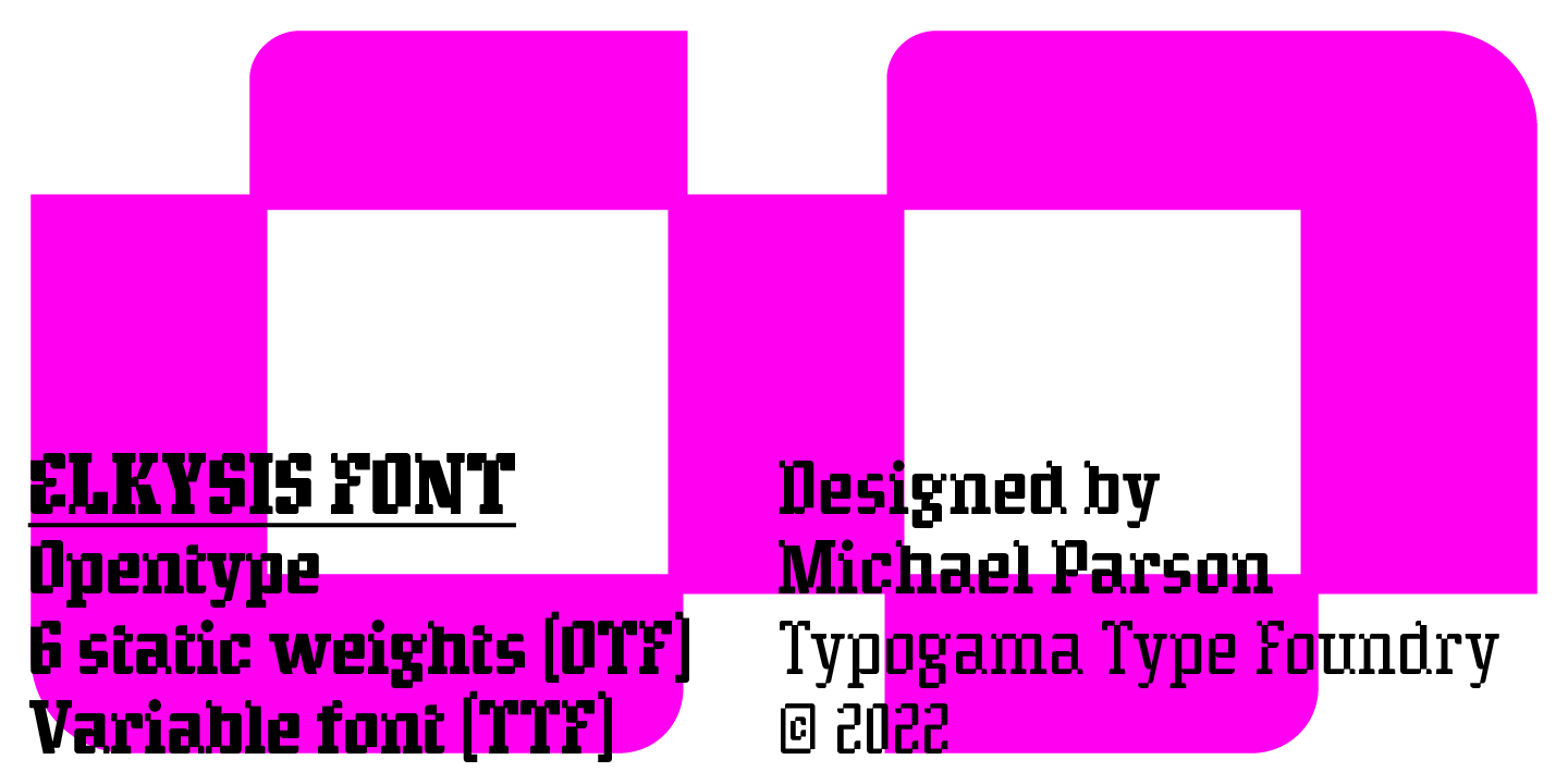Elkysis Variable Font Poster #1