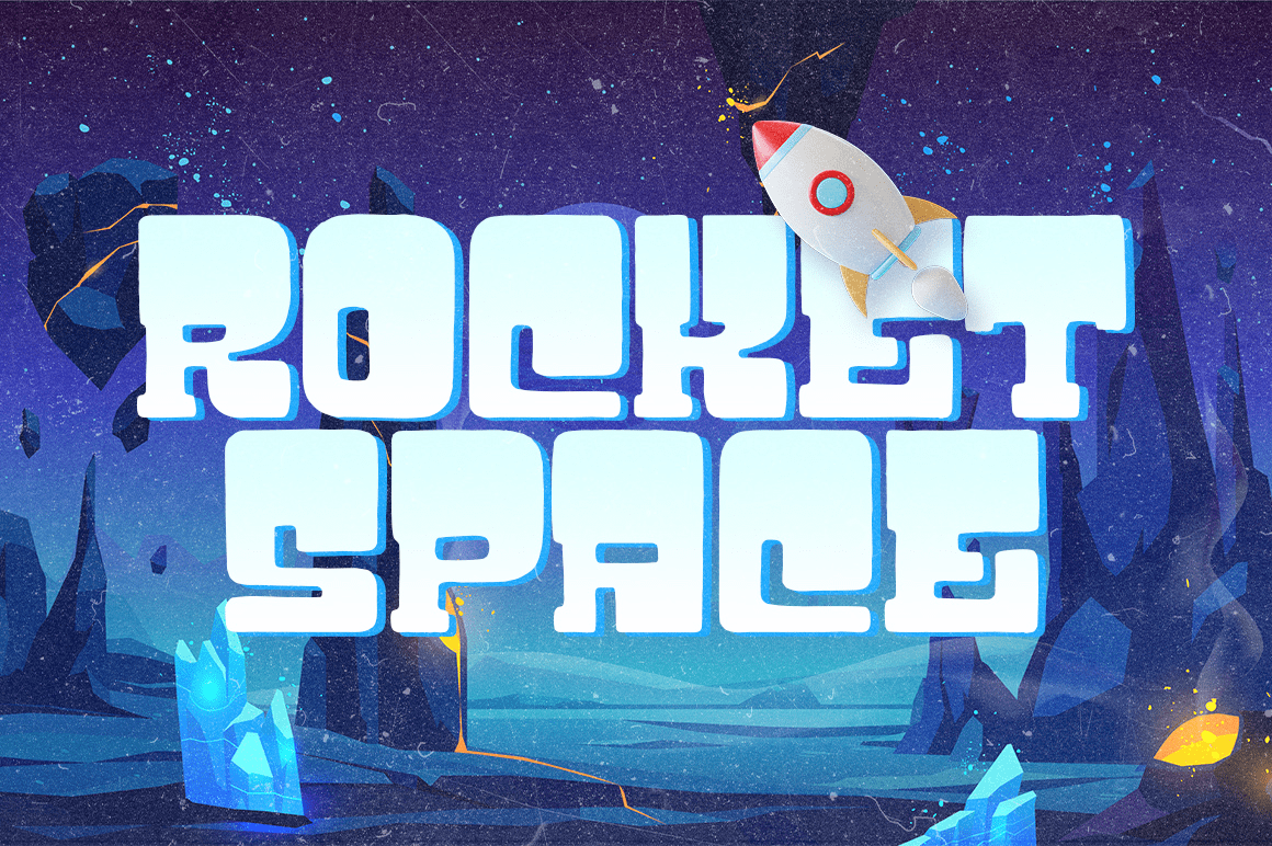 Rocket Space Font Poster #1