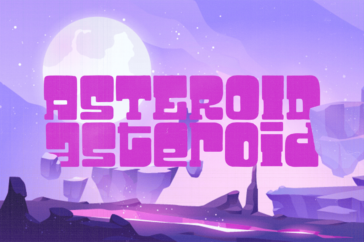 Rocket Space Font Poster #1