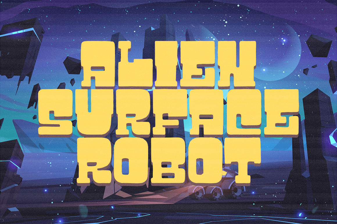 Rocket Space Font Poster #1