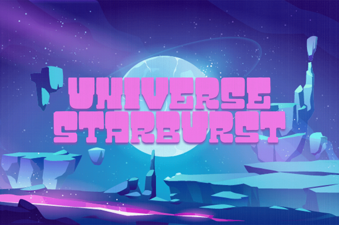 Rocket Space Font Poster #1
