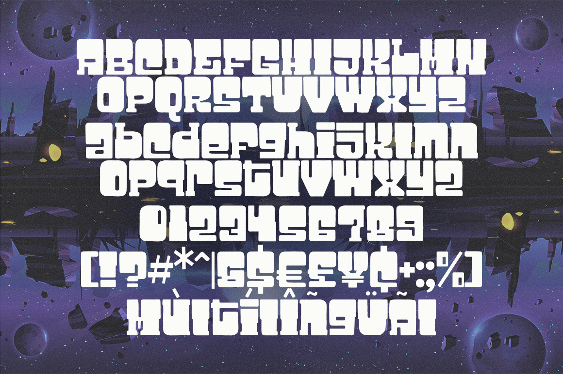 Rocket Space Font Poster #1