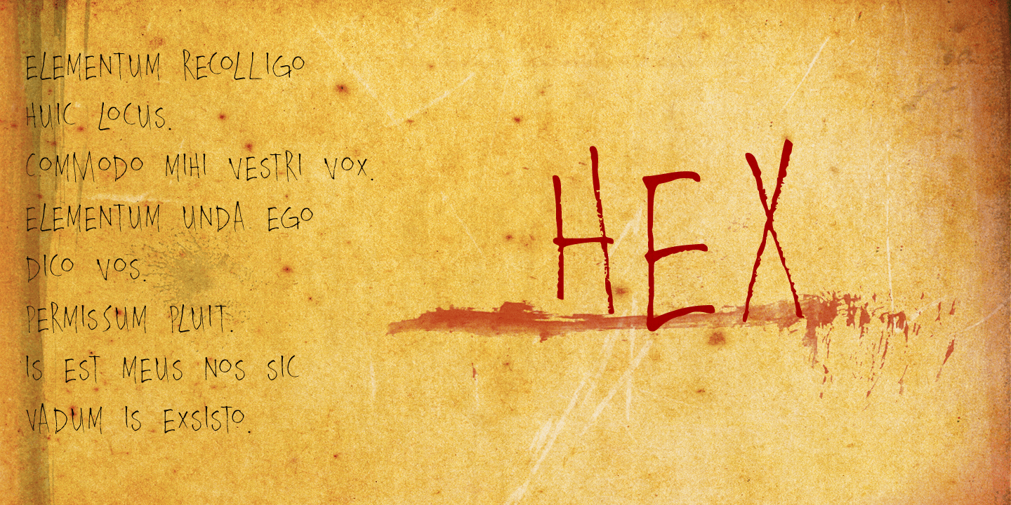 Hex Font Poster #1