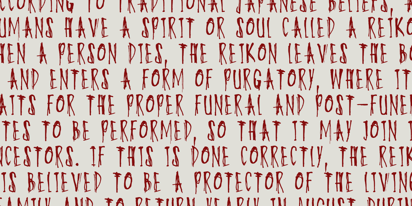 Oyuki's Ghost Font Poster #1