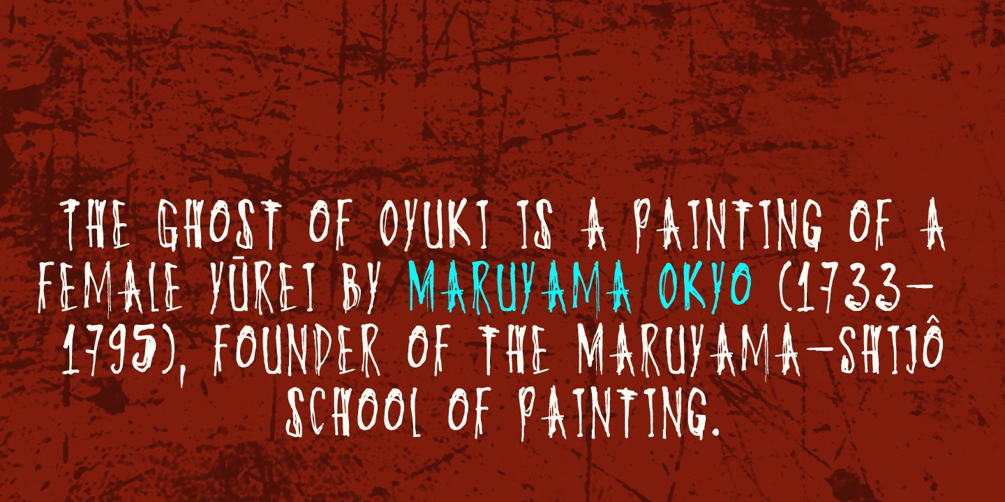 Oyuki's Ghost Font Poster #1