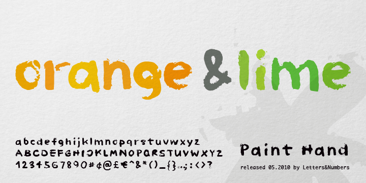 Paint Hand Font Poster #1