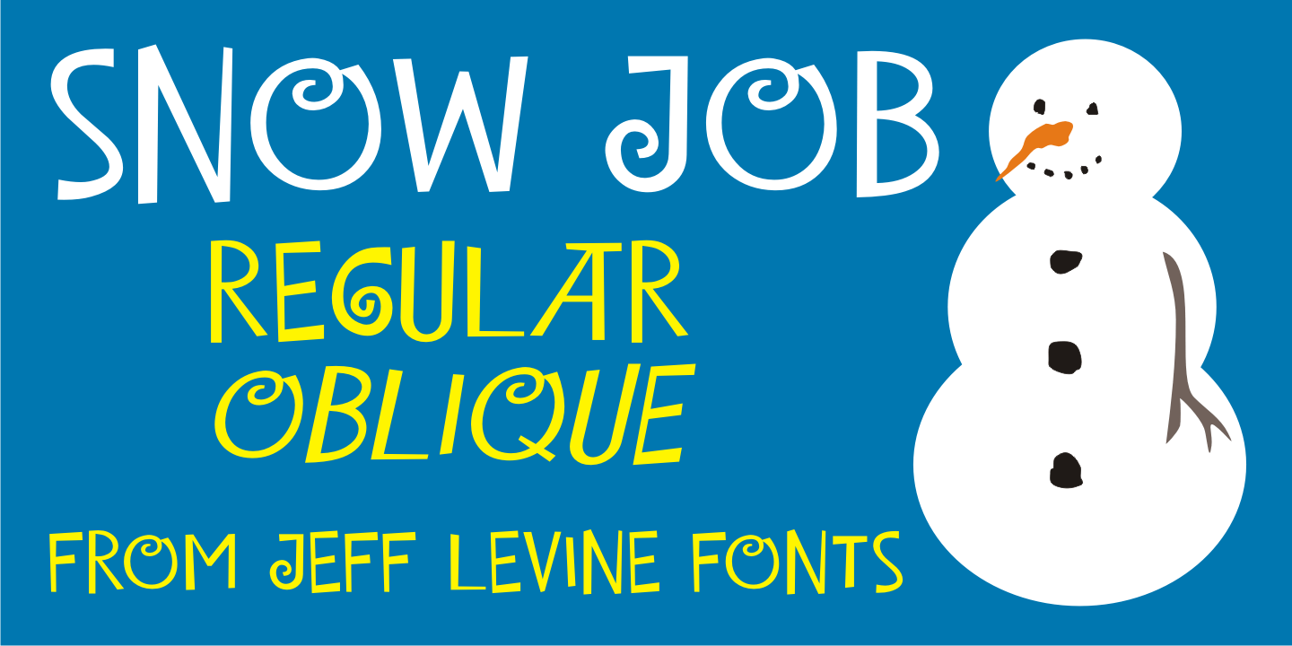Snow Job Font Poster #1