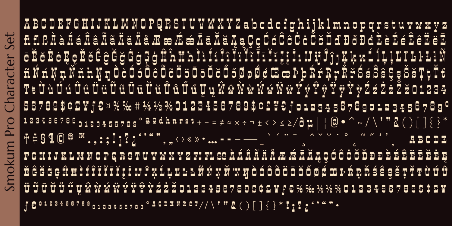 Smokum Pro Font Poster #1