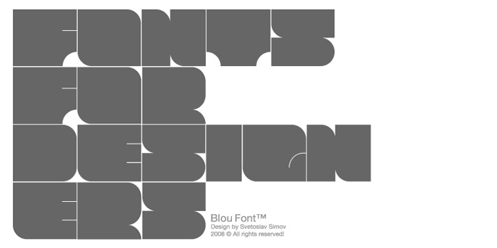 Blou Font Poster #1