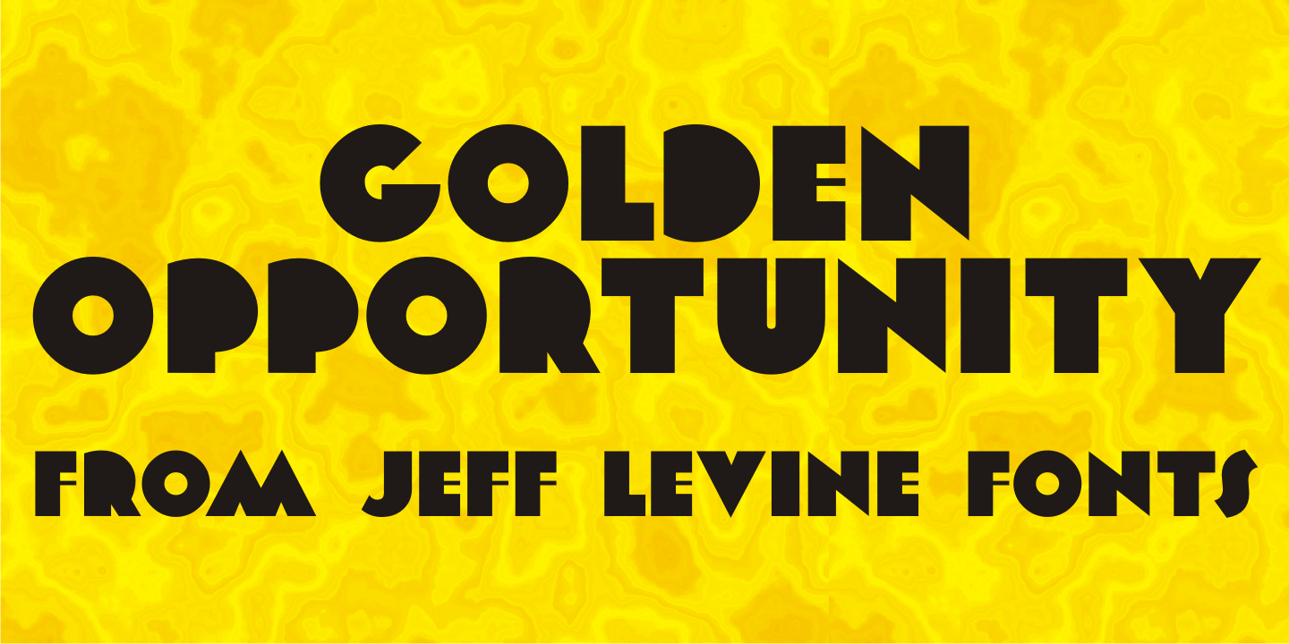 Golden Opportunity Font Family Poster