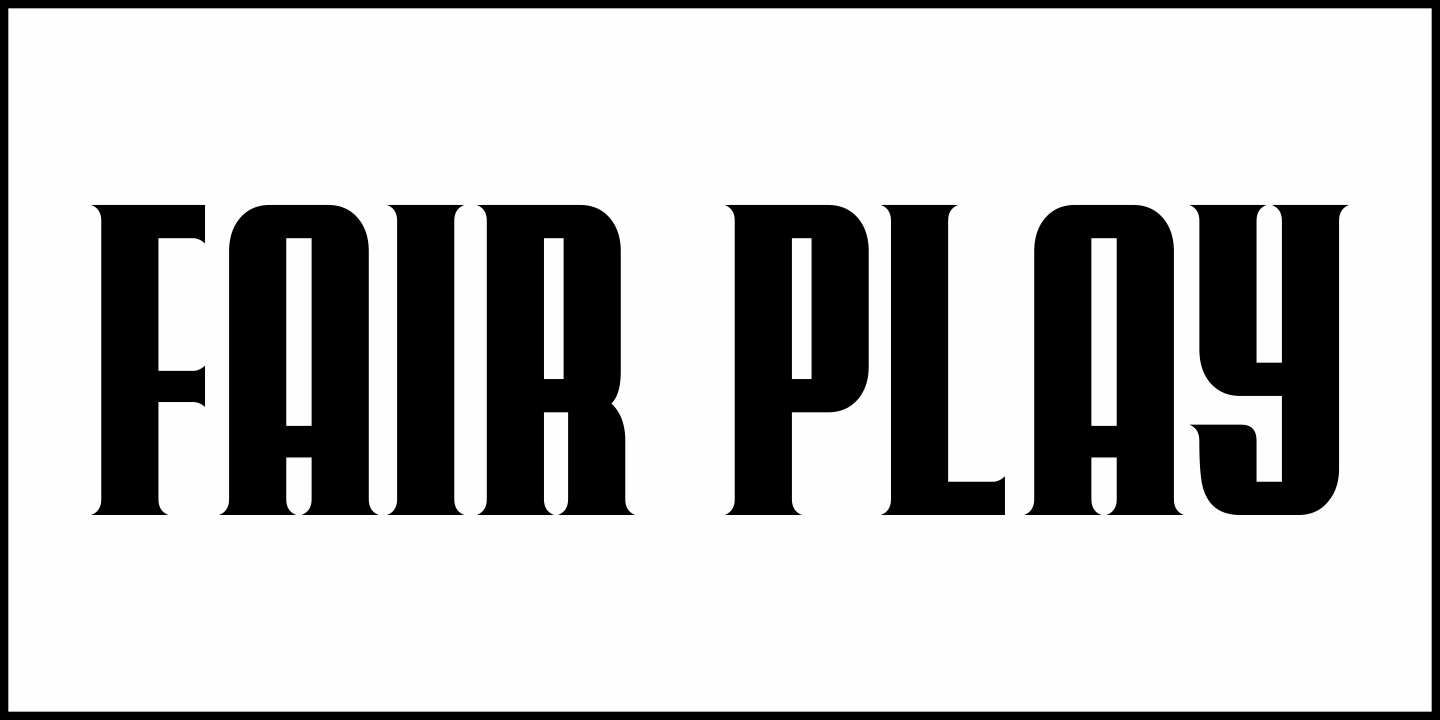 Fair Play Font Poster #2