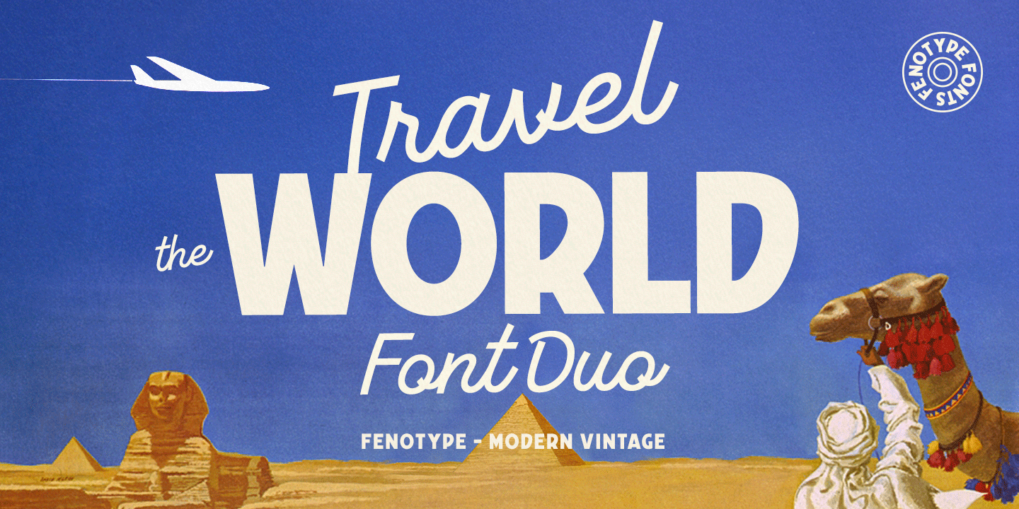 Travel The World Font Family Poster
