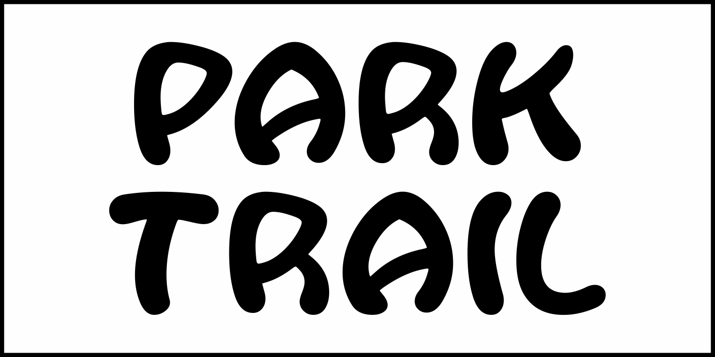 Park Trail Font Poster #2