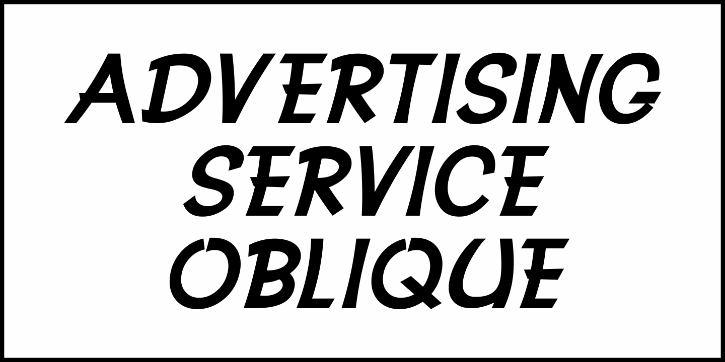 Advertising Service Font Poster #4