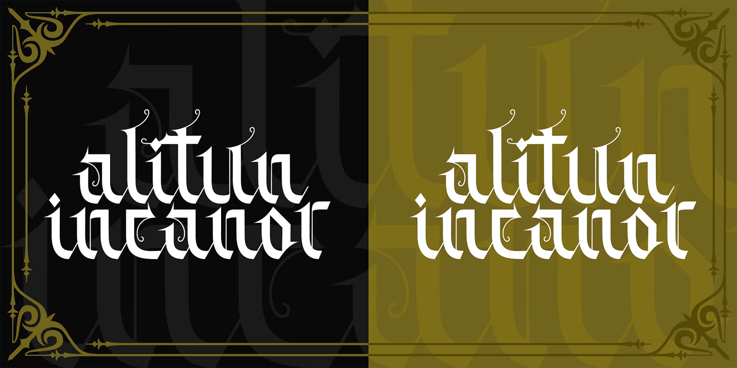 Alitun incanor Font Family Poster