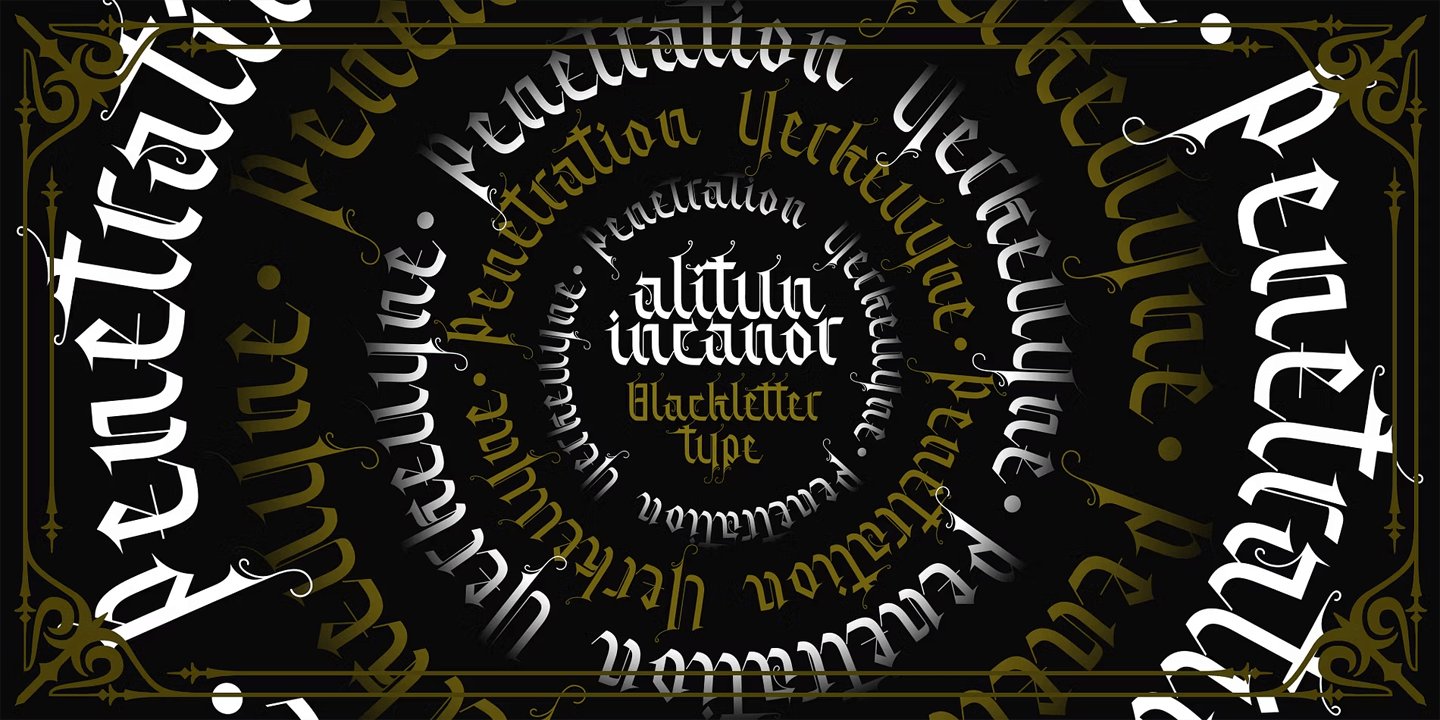 Alitun incanor Font Family Poster