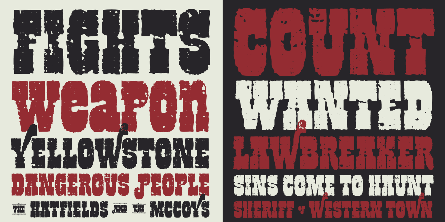 Black Bart Shotgun Font Poster #1