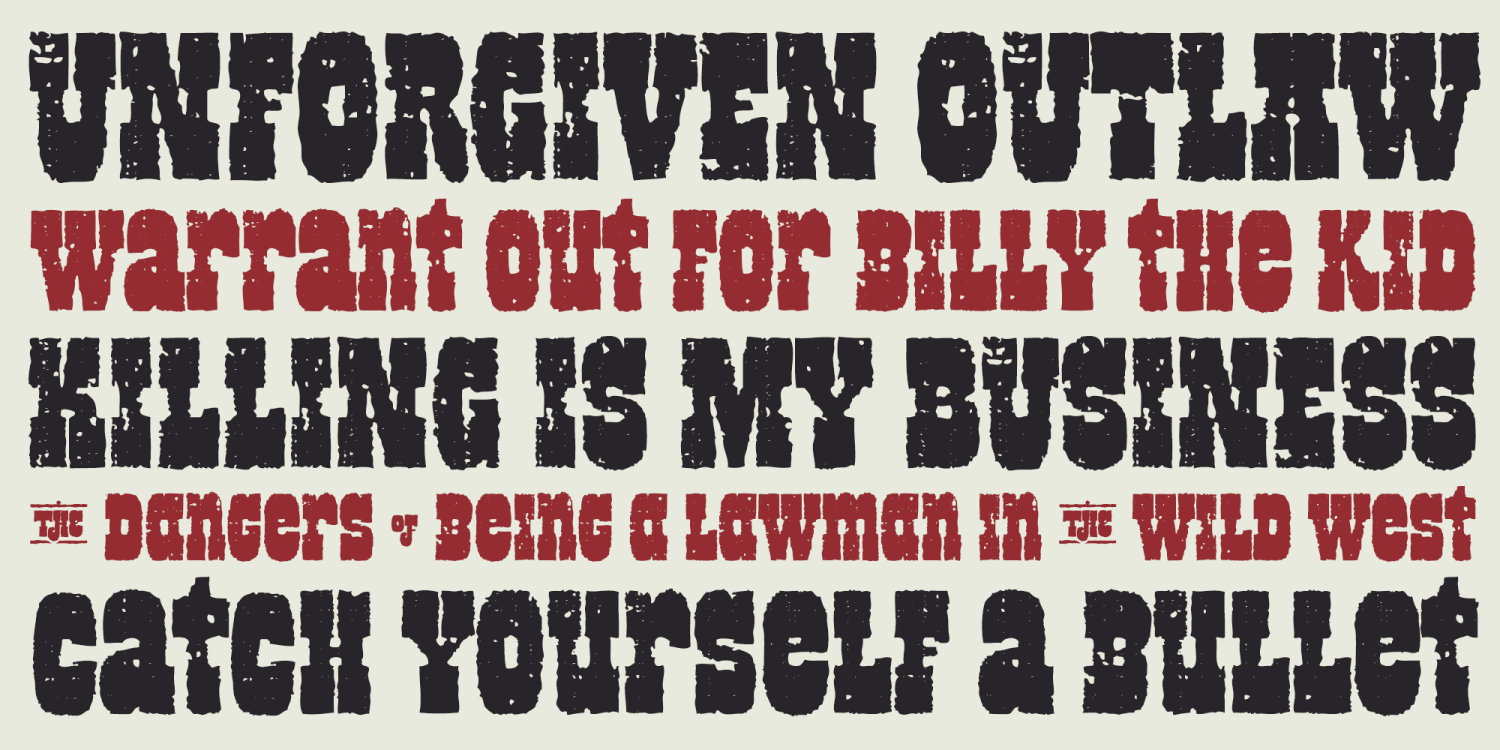 Black Bart Shotgun Font Poster #1