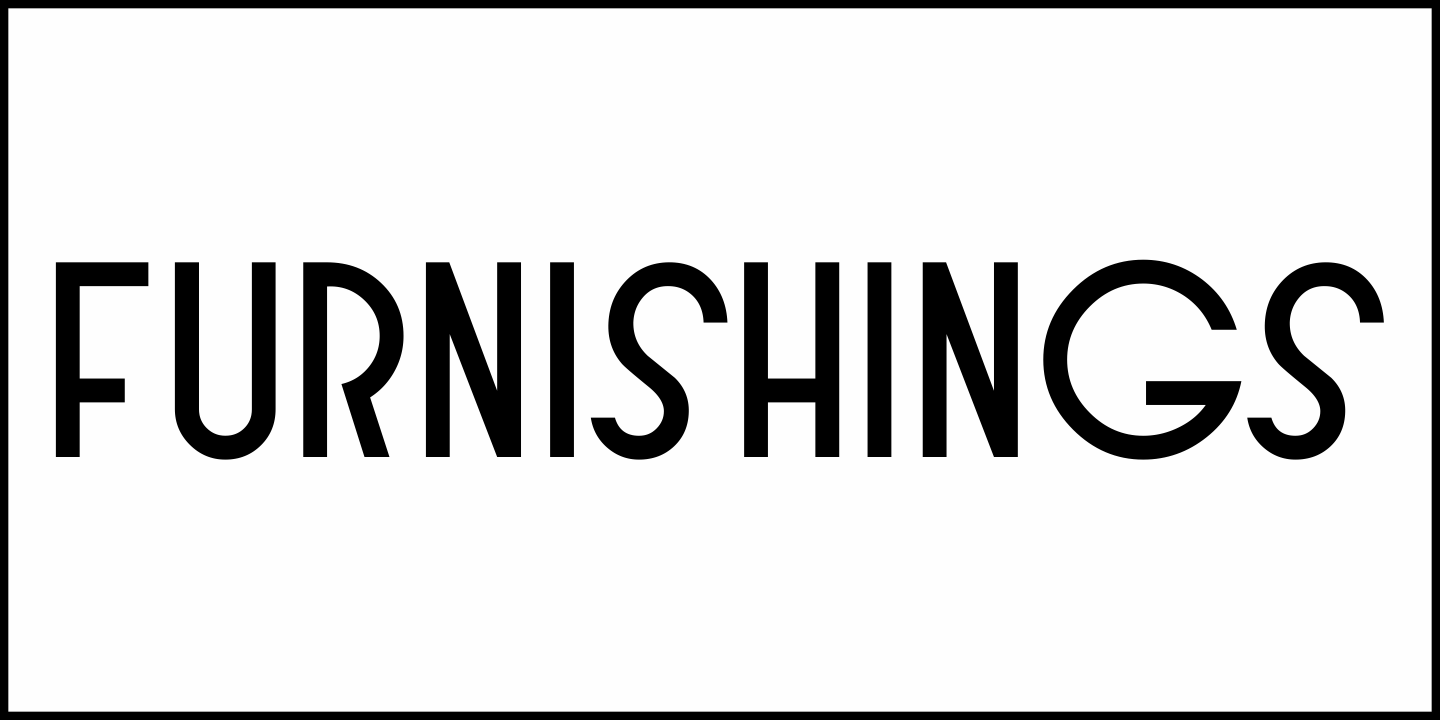 Furnishings Font Poster #2