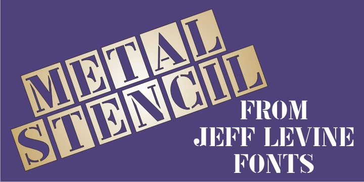Metal Stencil Font Poster #1