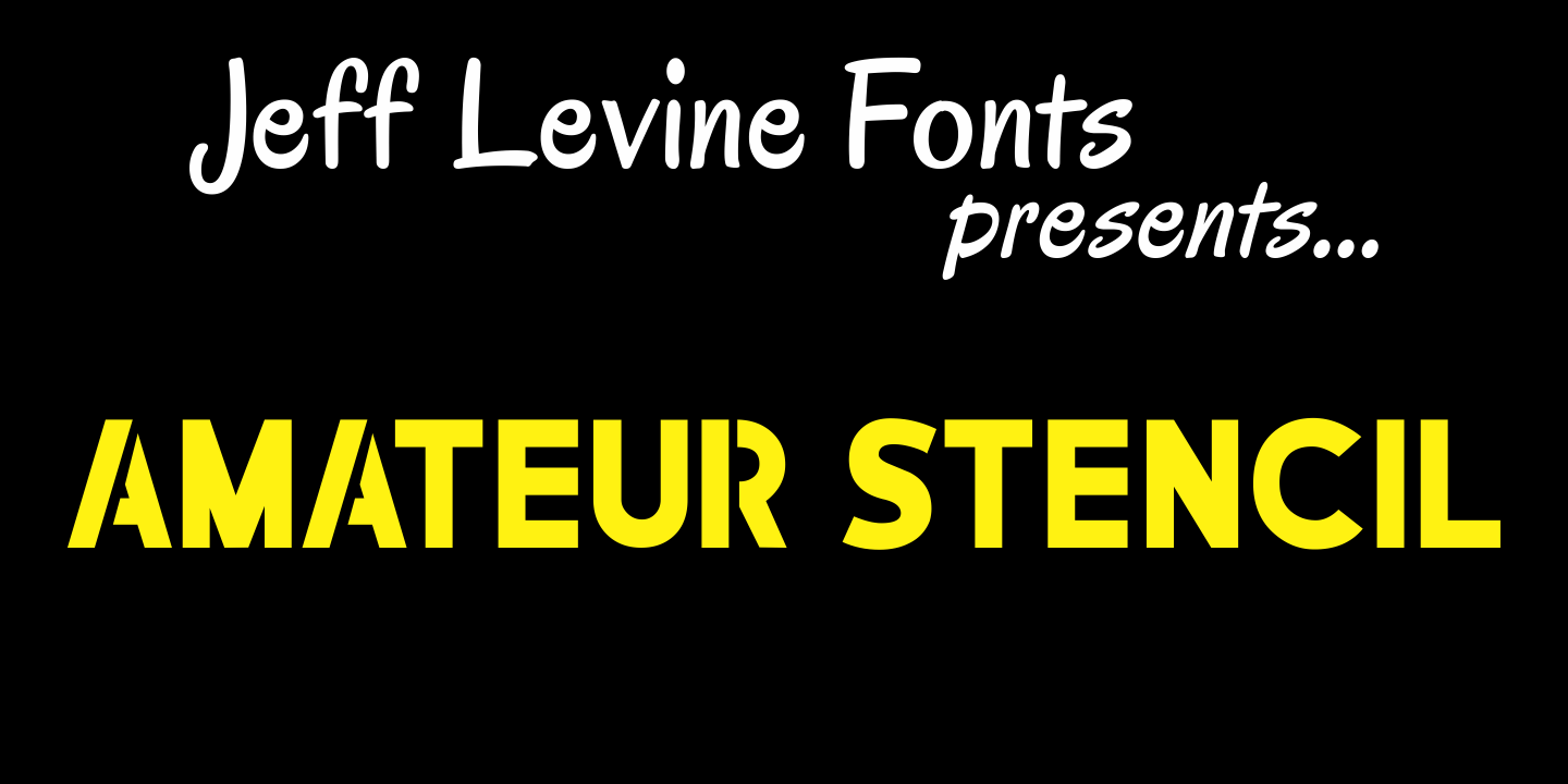 Amateur Stencil Font Poster #1