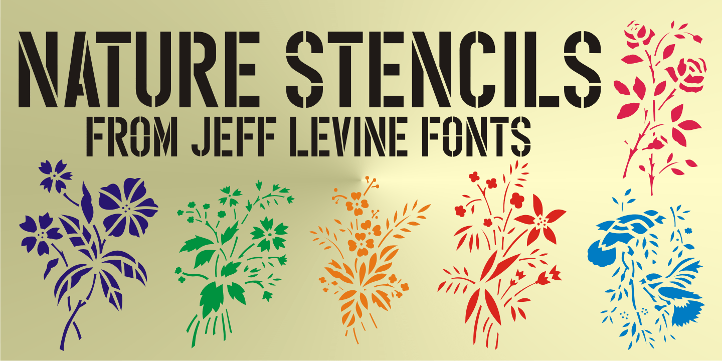 Nature Stencils Font Family