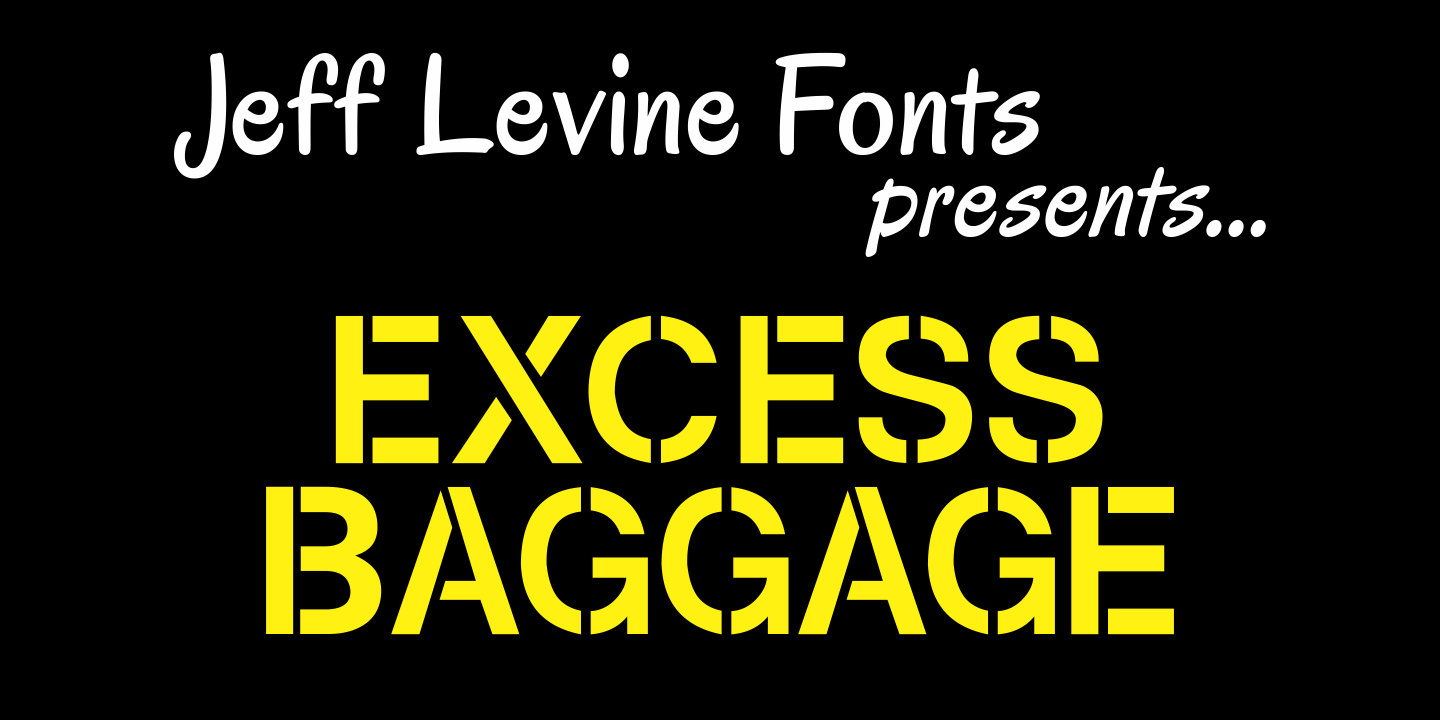 Excess Baggage Font Poster #1
