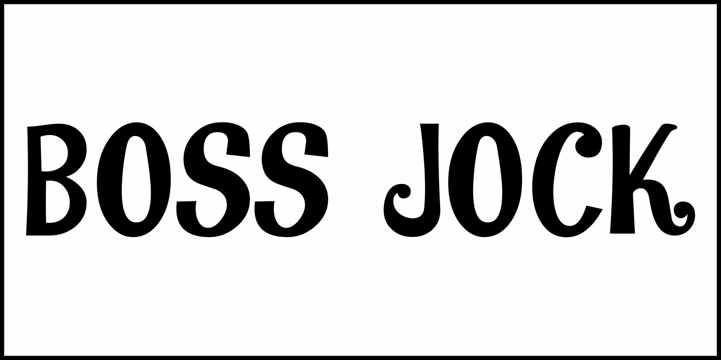 Boss Jock Font Poster #2