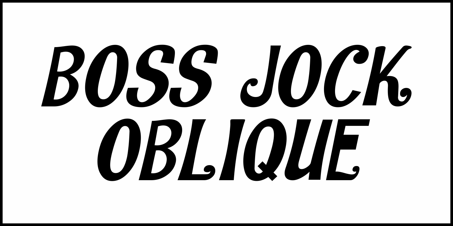 Boss Jock Font Poster #4
