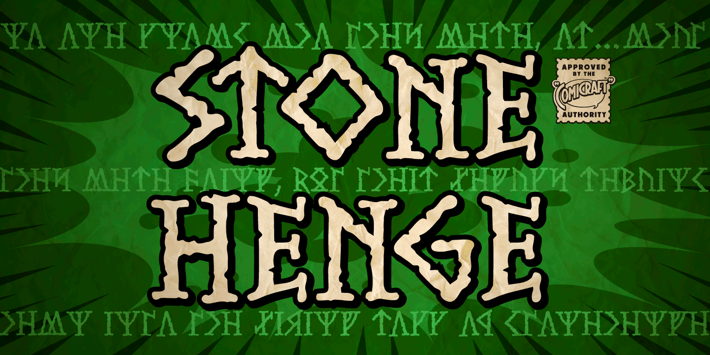 Stonehenge Font Poster #1