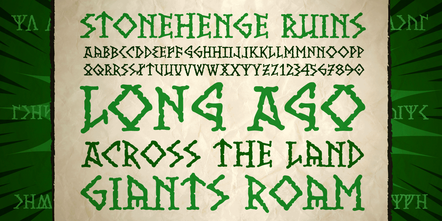 Stonehenge Font Poster #1
