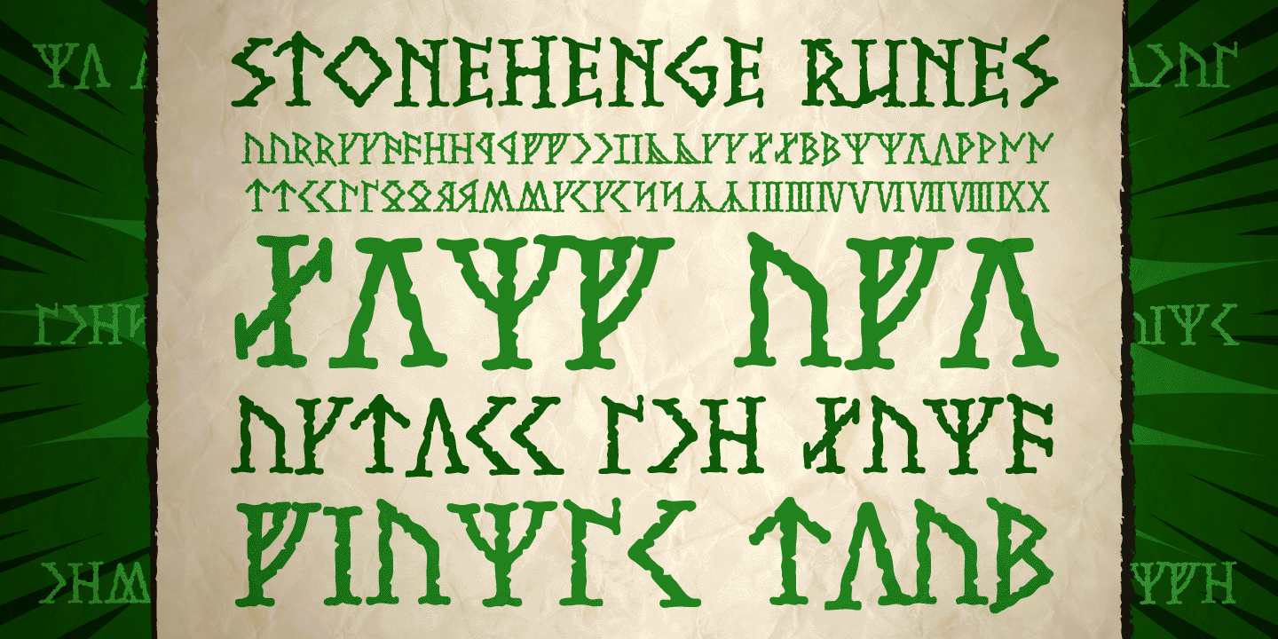 Stonehenge Font Poster #1