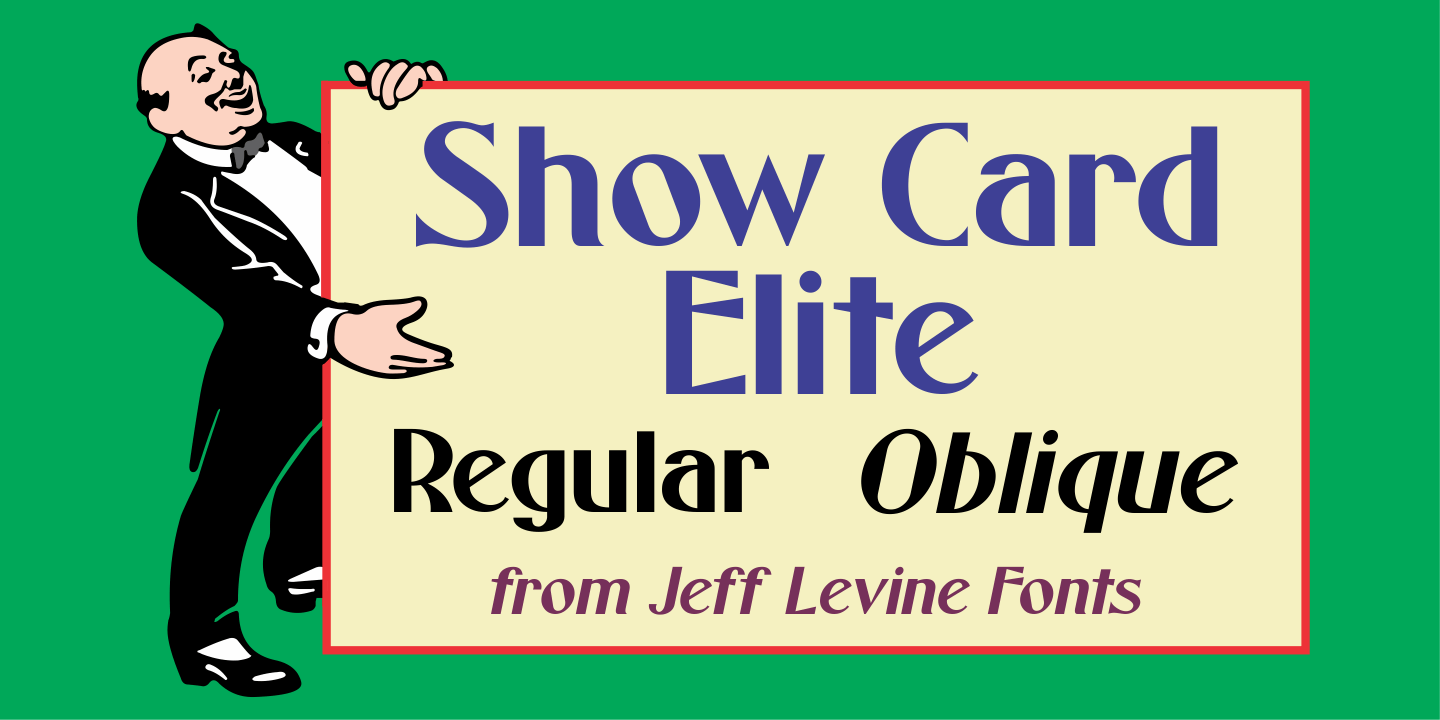 Show Card Elite Font Family Poster