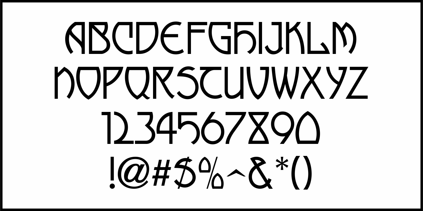 Mideastern Nouveau Font Poster #1