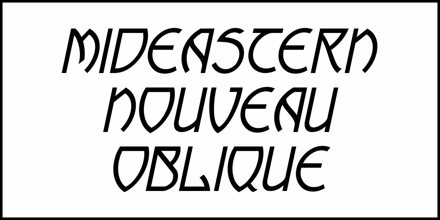 Mideastern Nouveau Font Poster #1