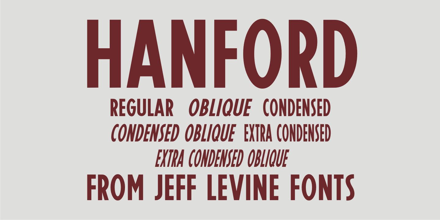 Hanford Font Poster #1