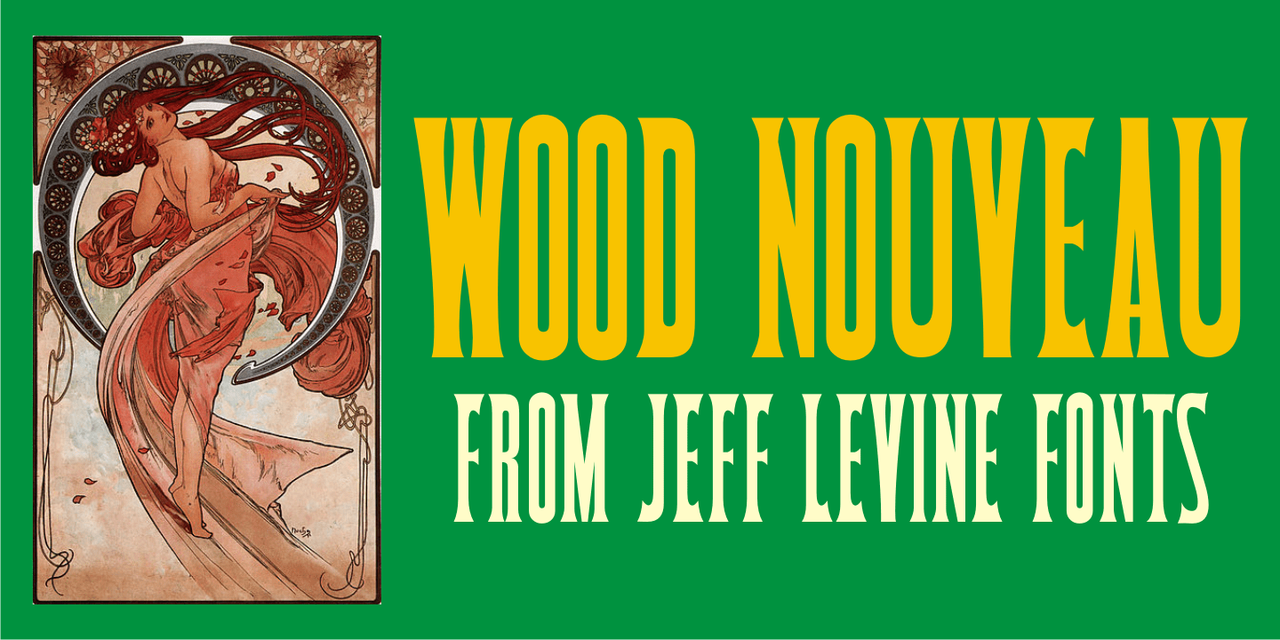Wood Nouveau Font Family Poster