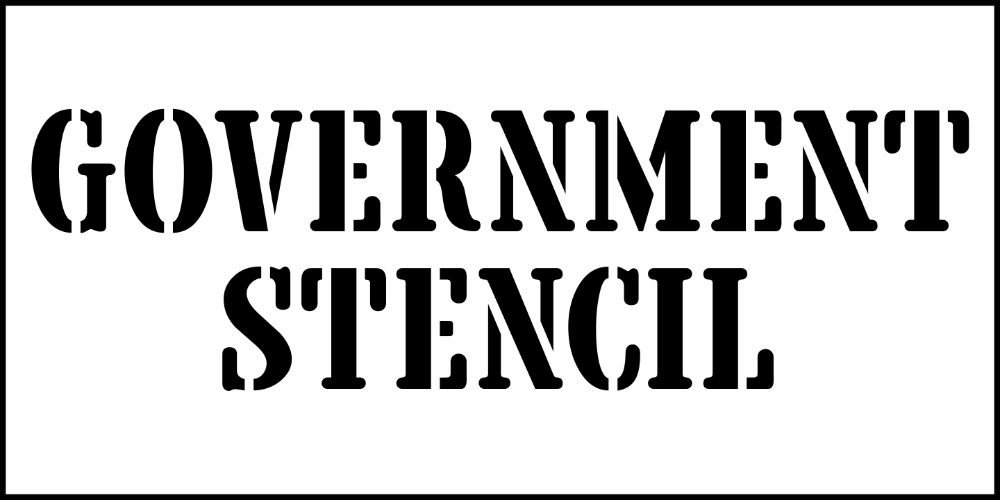 Government Stencil Font Poster #2