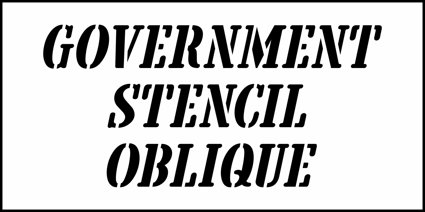 Government Stencil Font Poster #4