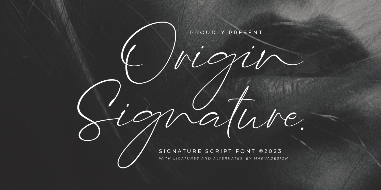 Origin Signature Font Poster #1