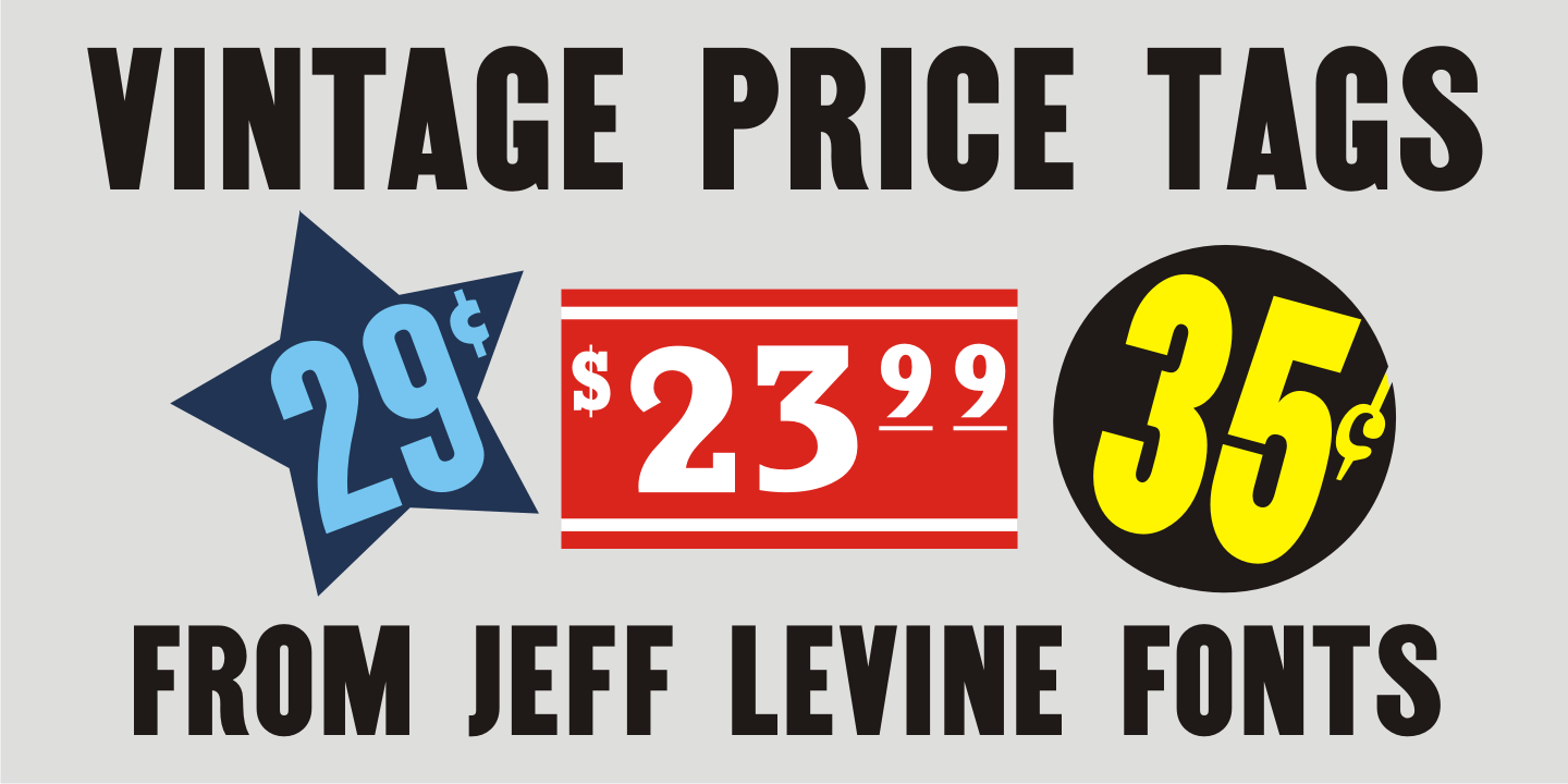 Vintage Price Tags Font Poster #1