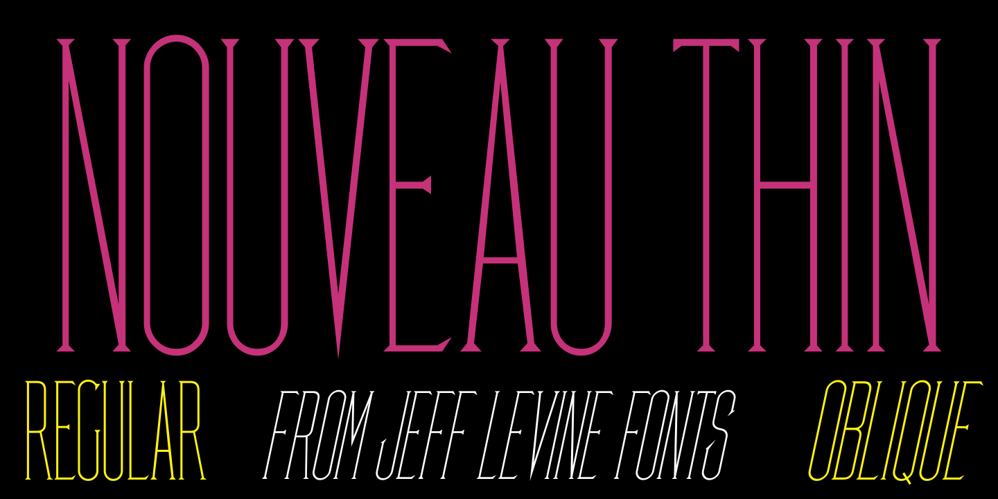 Nouveau Thin Font Family Poster