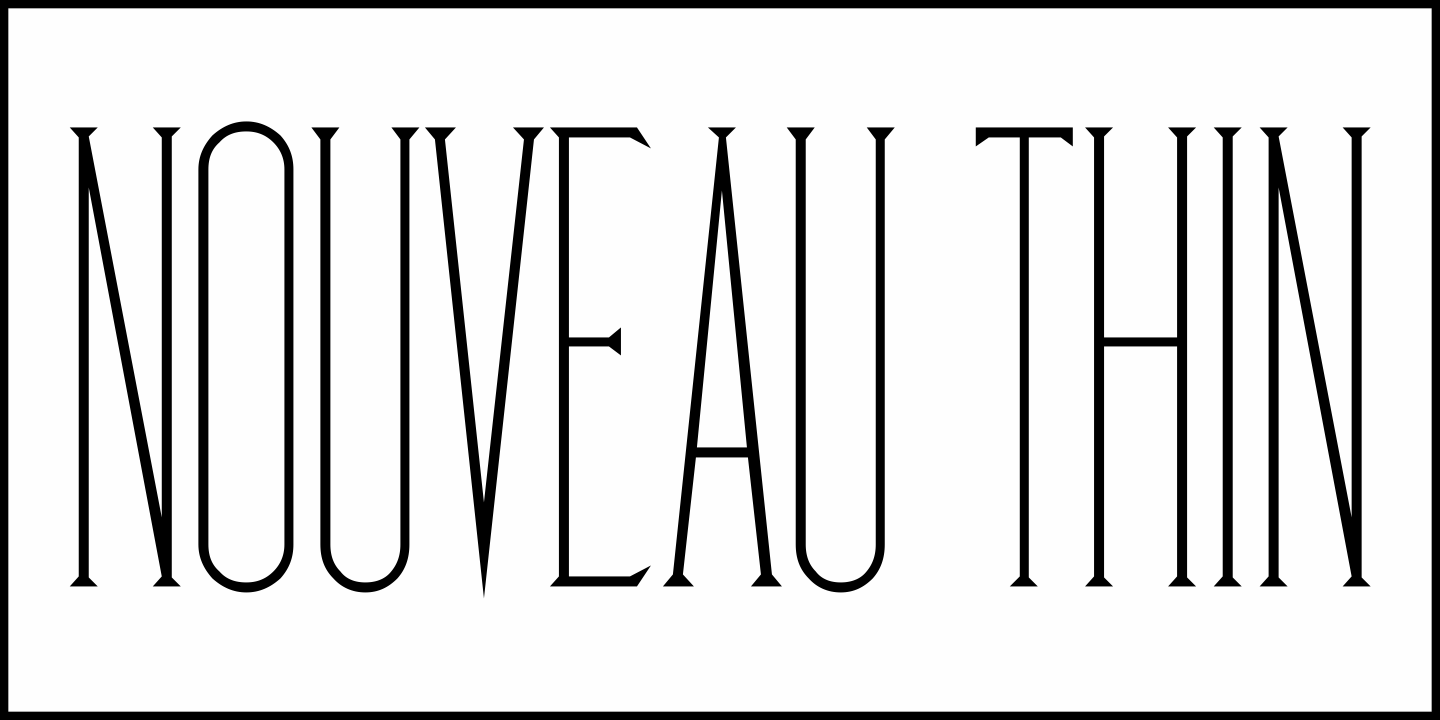 Nouveau Thin Font Poster #2