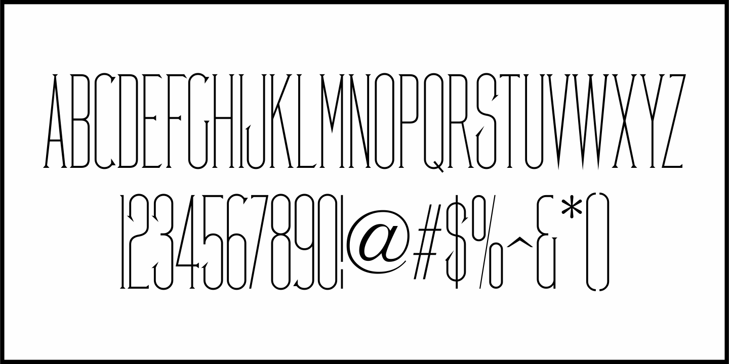 Nouveau Thin Font Poster #3