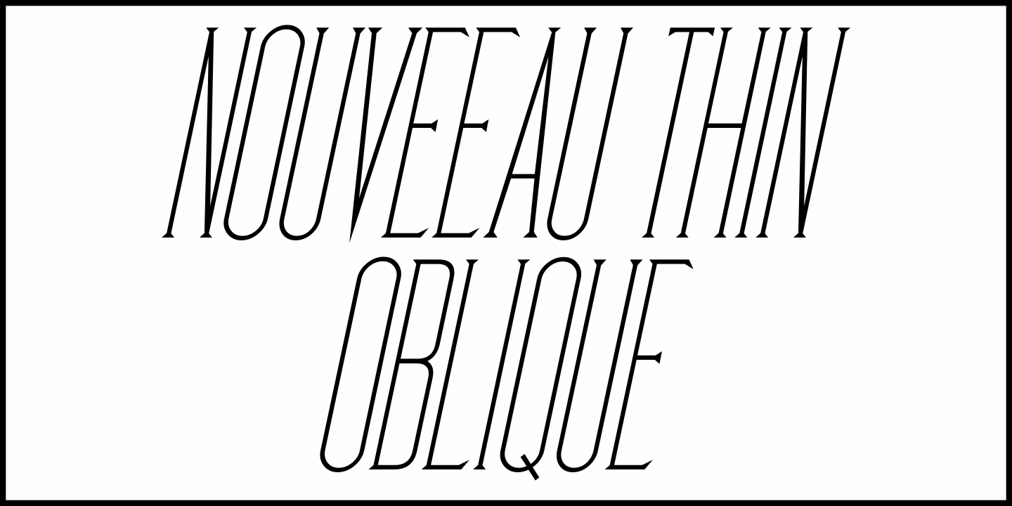 Nouveau Thin Font Poster #4
