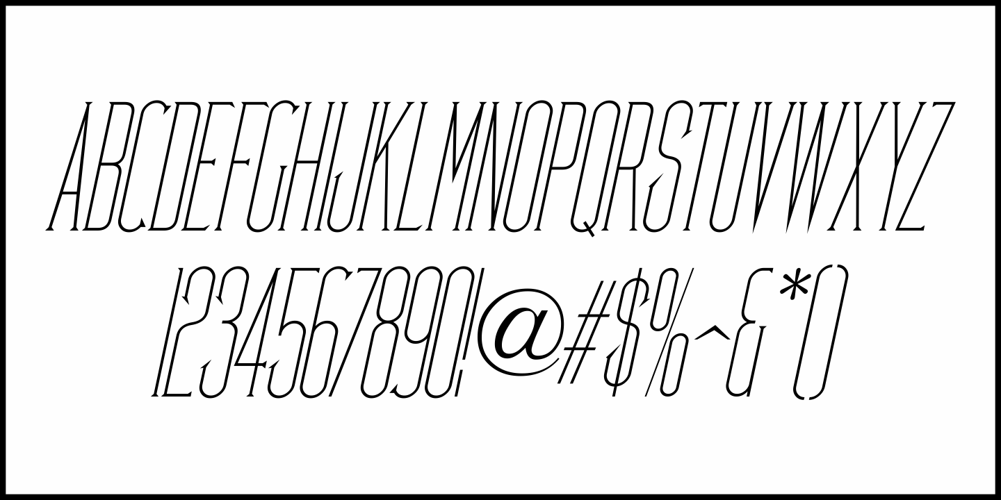 Nouveau Thin Font Poster #5